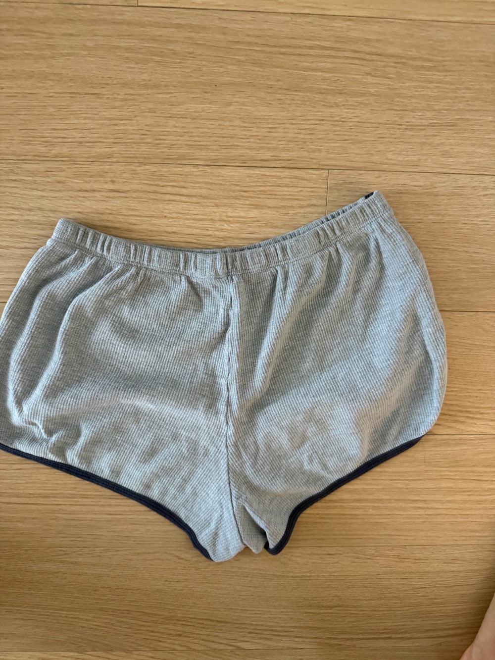 Grey anf Blue Ribbed Women’s Lounge Shorts